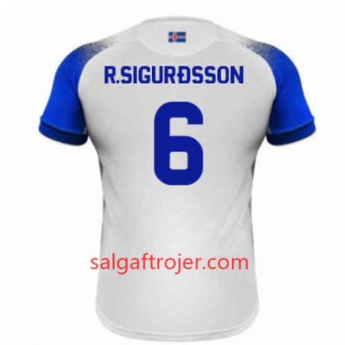 Island Fodboldtrøjer R.Sigurdsson 6 Udebanesæt VM 2018 Island Fodboldtrøjer R.Sigurdsson 6 Udebanesæt VM 2018